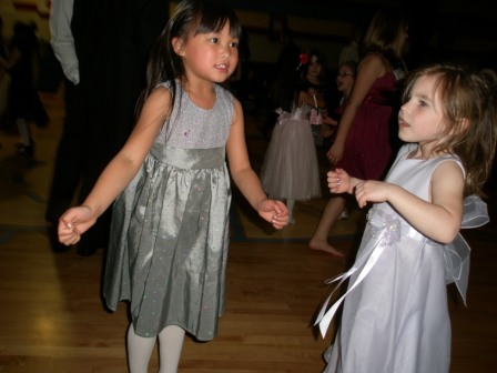 Kasen and Sarah doing their dance moves
